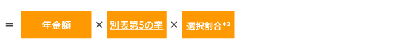 基準給与(ポイント累計)×退職事由別係数×14.92×据置譲率×(100%-一時金の選択割合)